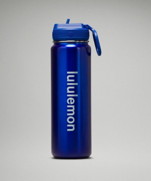 Bouteilles d'eau Lululemon Back to Life Sport Bottle 24oz Femme Bleu | FR_LuLu34478