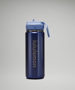 Bouteilles d'eau Lululemon Back to Life Sport Bottle 18oz Straw Lid Femme Bleu Beige | FR_LuLu89160