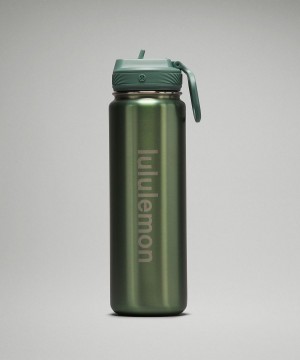 Bouteilles d'eau Lululemon Back to Life Sport Bottle 24oz Femme Vert | FR_LuLu21436