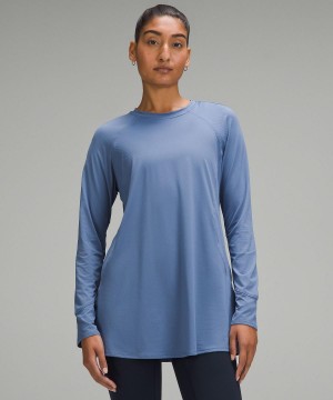 Chemise À Manches Longues Lululemon Abrasion-Resistant High-Coverage Femme Bleu | FR_LuLu55792