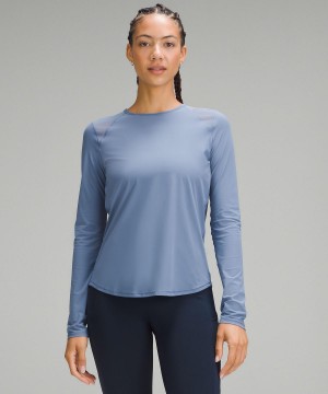 Chemise À Manches Longues Lululemon Sculpt Femme Bleu | FR_LuLu26746