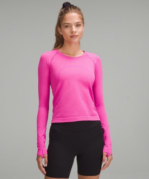 Chemise À Manches Longues Lululemon Swiftly Tech 2.0 Femme Rose | FR_LuLu91520