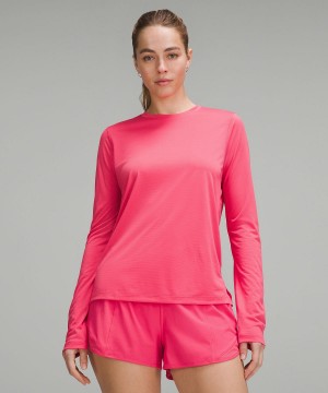 Chemise À Manches Longues Lululemon Ultralight Hip-Length Femme Rose | FR_LuLu70359