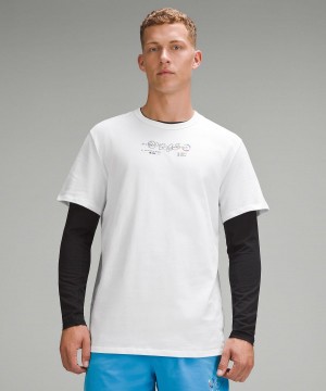 Chemises Lululemon Cotton Jersey T-Shirt Homme Blanche | FR_LuLu97500