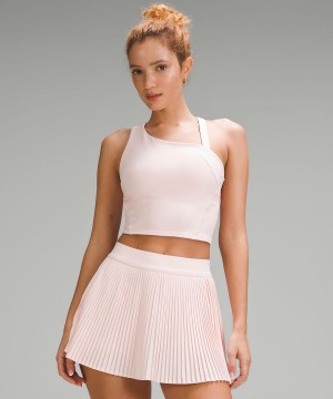 Chemises Lululemon Everlux Asymmetrical Tennis Femme Rose | FR_LuLu89422