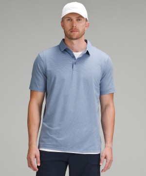 Chemises Lululemon Evolution Short-Sleeve Polo Homme Bleu | FR_LuLu64950