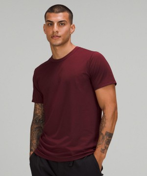 Chemises Lululemon Fundamental T-Shirt Homme Rouge | FR_LuLu40632