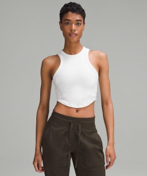 Chemises Lululemon Hold Tight Cropped Femme Blanche | FR_LuLu39036