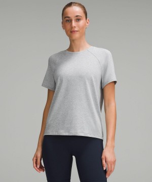 Chemises Lululemon License to Train Classic-Fit T-Shirt Femme Grise | FR_LuLu53737