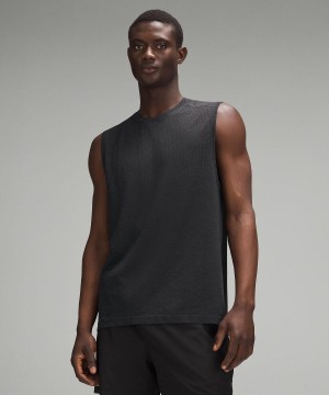 Chemises Lululemon Metal Vent Tech Sleeveless Homme Grise Foncé Noir | FR_LuLu50972