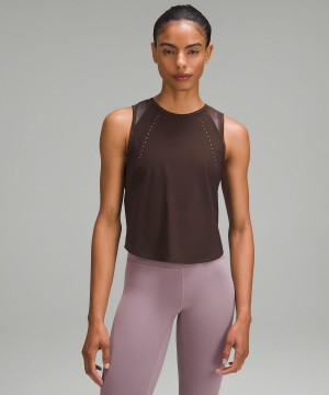 Chemises Lululemon Sculpt Cropped Femme Marron | FR_LuLu76204