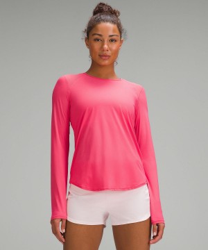 Chemises Lululemon Sculpt Long-Sleeve Femme Rose | FR_LuLu80099