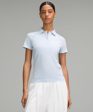 Chemises Lululemon Swiftly Tech Short-Sleeve Polo Femme Bleu | FR_LuLu70488