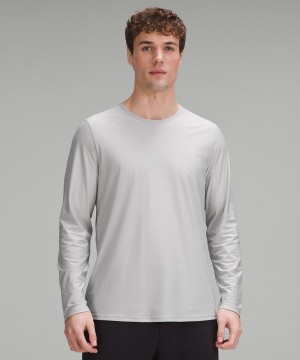 Chemises Lululemon Ultra-Soft Nulu Long-Sleeve Homme Argent | FR_LuLu64997