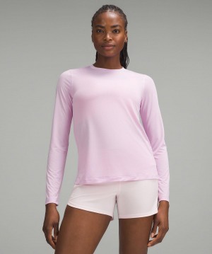 Chemises Lululemon Ultralight Hip-Length Long-Sleeve Femme Rose | FR_LuLu70829