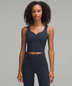 Chemises Lululemon Wunder Train Sweetheart Femme Bleu Marine | FR_LuLu56941