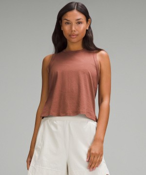 Debardeur Lululemon Classic-Fit Cotton-Blend Femme Marron | FR_LuLu25348