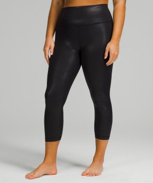 Leggings Lululemon Align™ High-Rise Crop 23" Femme Noir | FR_LuLu28759