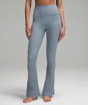 Leggings Lululemon Align™ Ribbed Mini-Flare Pant Femme Bleu | FR_LuLu52433