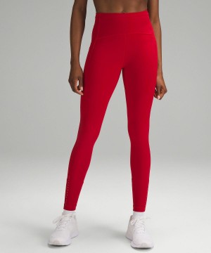 Leggings Lululemon Swift Speed High-Rise Tight 28" Femme Rouge Foncé | FR_LuLu61881