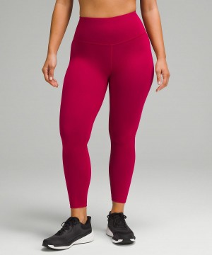 Leggings Lululemon Wunder Train Contour Fit High-Rise Tight 25" Femme Rouge | FR_LuLu69848