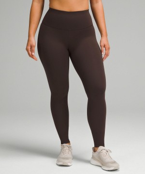 Leggings Lululemon Wunder Train Contour Fit High-Rise Tight 28" Femme Marron | FR_LuLu82100