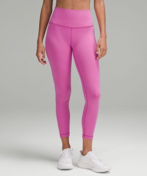 Leggings Lululemon Wunder Train High-Rise Tight 25" Femme Rose | FR_LuLu65763