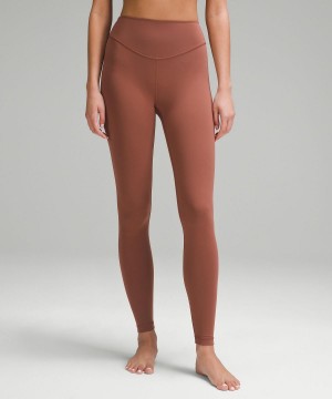 Leggings Lululemon Wunder Under SmoothCover High-Rise Tight 28" Femme Cuivre | FR_LuLu15140