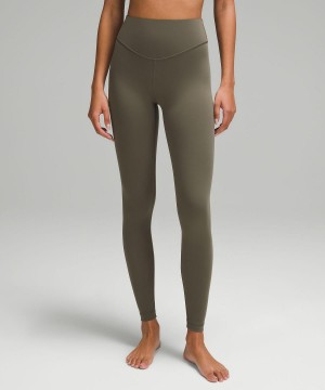 Leggings Lululemon Wunder Under SmoothCover High-Rise Tight 28" Femme Vert | FR_LuLu69050