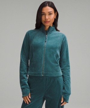 Manteaux Et Vestes Lululemon Scuba Track Femme Turquoise | FR_LuLu63445