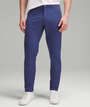 Pantalon Lululemon ABC Slim-Fit 5 Pocket 32"L Homme Bleu | FR_LuLu43685