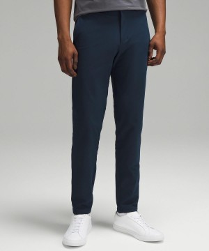 Pantalon Lululemon Commission Slim-Fit 34" Homme Bleu Marine | FR_LuLu41828