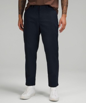 Pantalon Lululemon Relaxed-Tapered Smooth Twill Homme Bleu Marine | FR_LuLu83467