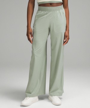 Pantalon Lululemon Swift Mid-Rise Wide-Leg Femme Vert | FR_LuLu11874