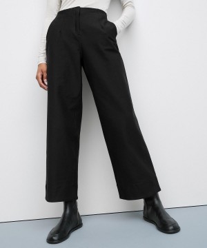 Pantalon Lululemon Utilitech Relaxed Mid-Rise Trouser 7/8 Length Femme Noir | FR_LuLu32388