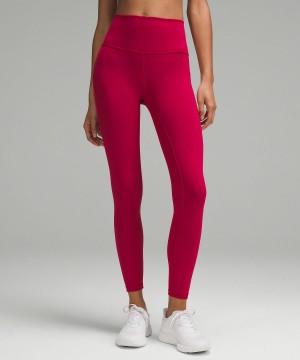 Pantalon Lululemon Wunder Train High-Rise Tight with Pockets 25" Femme Rouge | FR_LuLu51368