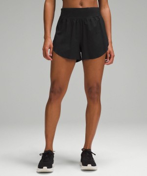 Short Lululemon Fast and Free Reflective High-Rise Classic-Fit 3" Femme Noir | FR_LuLu34121