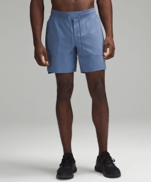 Short Lululemon License to Train Linerless 7" Homme Bleu | FR_LuLu12704