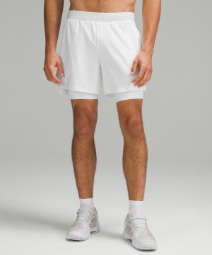 Short Lululemon Vented Tennis 6" Homme Blanche | FR_LuLu37216