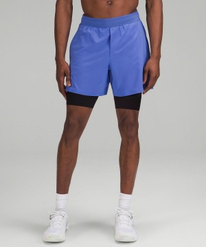 Short Lululemon Vented Tennis Homme Indigo | FR_LuLu92111