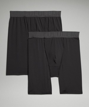 Sous Vêtement Lululemon Built to Move Long Boxer 7" Homme Noir Noir | FR_LuLu61250