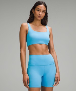 Soutien Gorge Sport Lululemon Bend This Scoop and Square Femme Bleu Noir | FR_LuLu26317