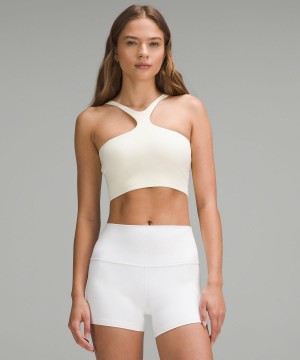 Soutien Gorge Sport Lululemon Bend This V and Racer Femme Blanche | FR_LuLu69435