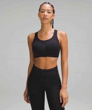 Soutien Gorge Sport Lululemon Enlite Front-Zip Femme Noir | FR_LuLu92647