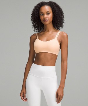 Soutien Gorge Sport Lululemon Like a Cloud Ribbed Femme Corail | FR_LuLu38697