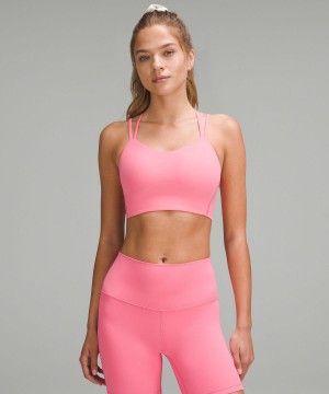 Soutien Gorge Sport Lululemon Like a Cloud Longline Femme Rose | FR_LuLu48611