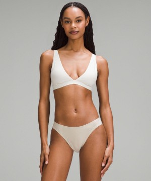 Soutien Gorge Sport Lululemon Wundermost Ultra-Soft Nulu Trianglelette Femme Beige | FR_LuLu18972