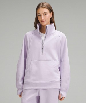 Sweats À Capuche Et Sweatshirts Lululemon Scuba Oversized Funnel-Neck Half Zip Femme Violette | FR_LuLu77456