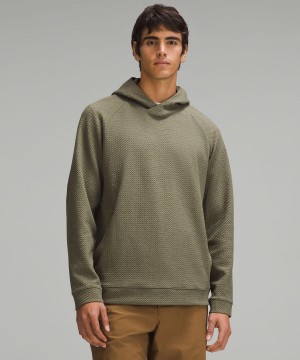 Sweats À Capuche Et Sweatshirts Lululemon Textured Double-Knit Cotton Homme Vert Olive | FR_LuLu65276