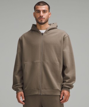 Sweats À Capuche Et Sweatshirts Lululemon Steady State Full-Zip Homme Kaki | FR_LuLu49295